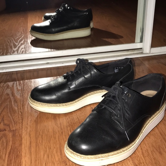 clarks platform oxfords